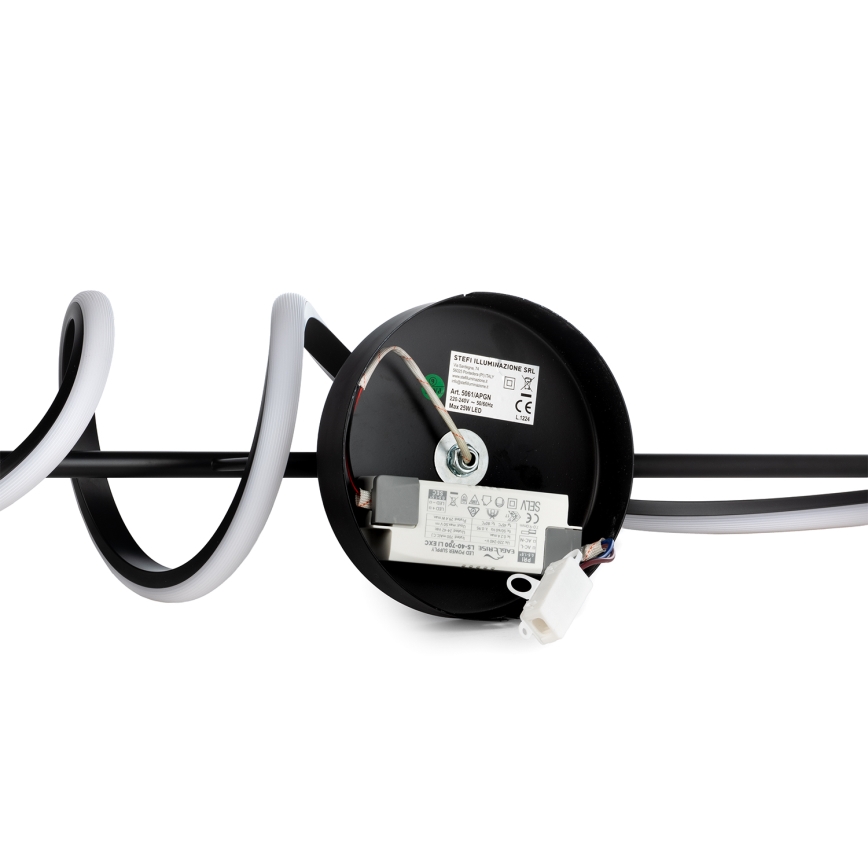 ONLI - LED Stenska svetilka TWIST LED/25W/230V 4000K črna