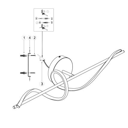 ONLI - LED Stenska svetilka TWIST LED/25W/230V 4000K črna