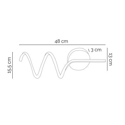 ONLI - LED Stenska svetilka TWIST LED/6W/230V 4000K črna