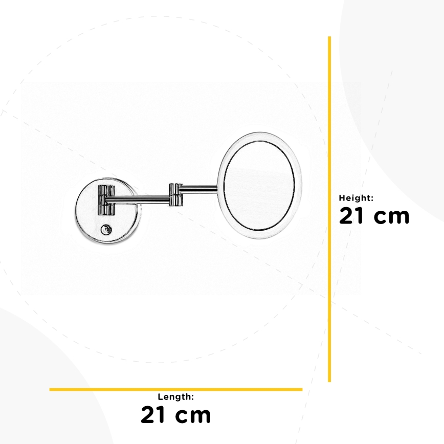 ONLI - LED Stensko kozmetično ogledalo RIM LED/4,2W/230V 4000K IP44