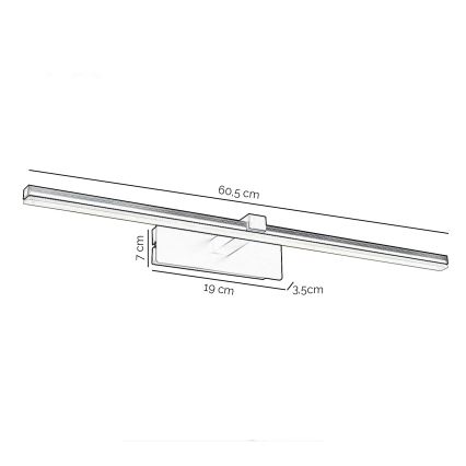 ONLI - LED Svetilka za slike FRED LED/14W/230V 4000K črna