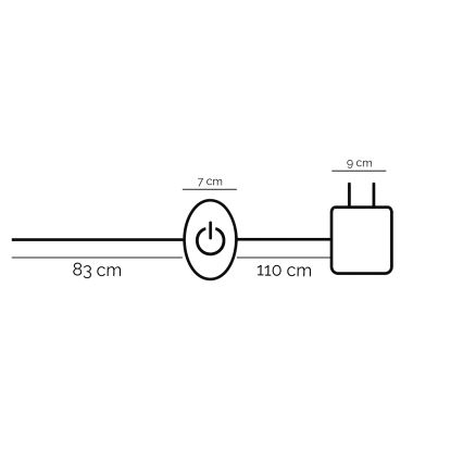 ONLI -  LED Talna svetilka DAFNE LED/38W/230V 4000K črna