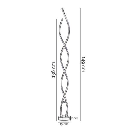 ONLI - LED Talna svetilka DNA LED/24W/230V 4000K srebrna