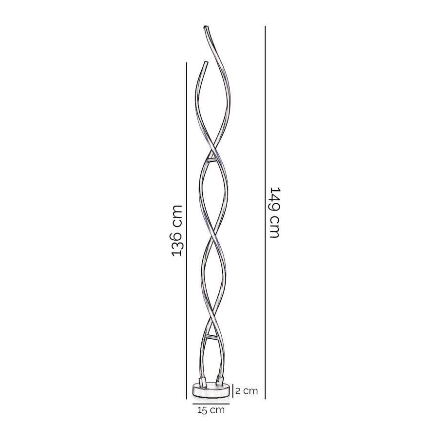 ONLI - LED Talna svetilka DNA LED/24W/230V 4000K srebrna