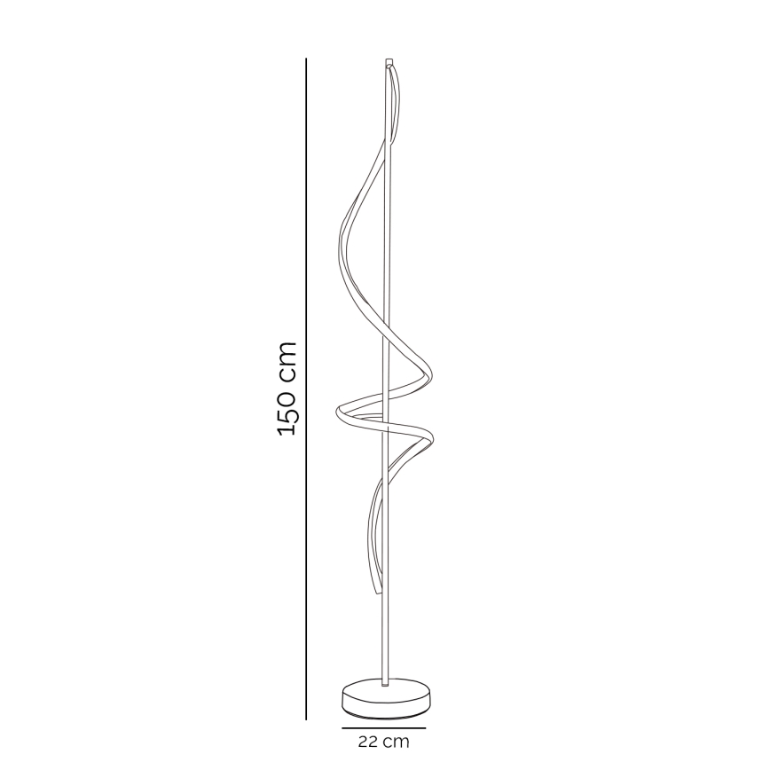 ONLI - LED Talna svetilka TWIST LED/24W/230V 4000K črna