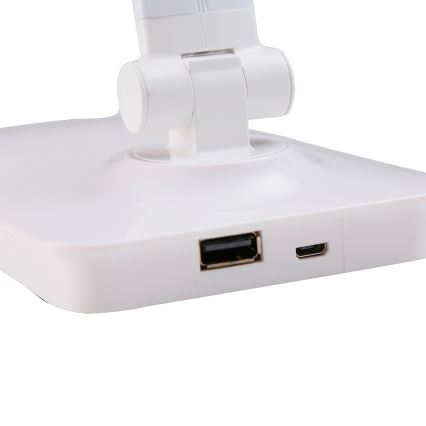 ONLI - LED Zatemnitvena namizna svetilka na dotik z USB portem DESKI LED/7W/230V 4000K bela