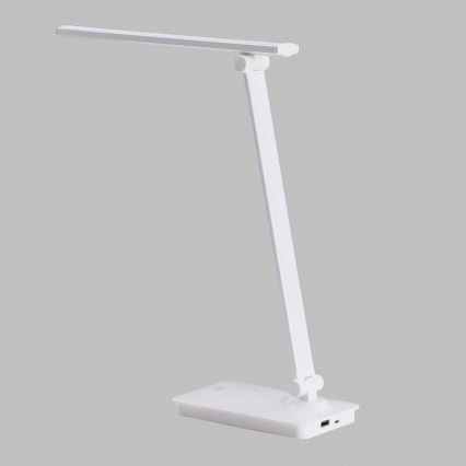 ONLI - LED Zatemnitvena namizna svetilka na dotik z USB portem DESKI LED/7W/230V 4000K bela