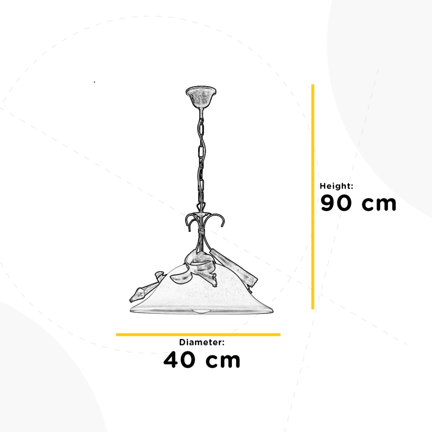 ONLI - Lestenec na verigi LUCREZIA 1xE27/22W/230V bron