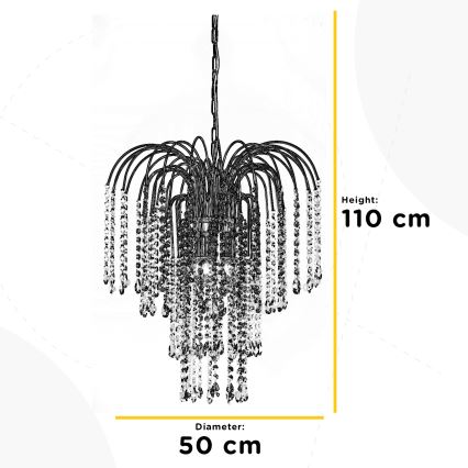 ONLI - Lestenec na verigi PIOGGIA 5xE14/6W/230V zlata