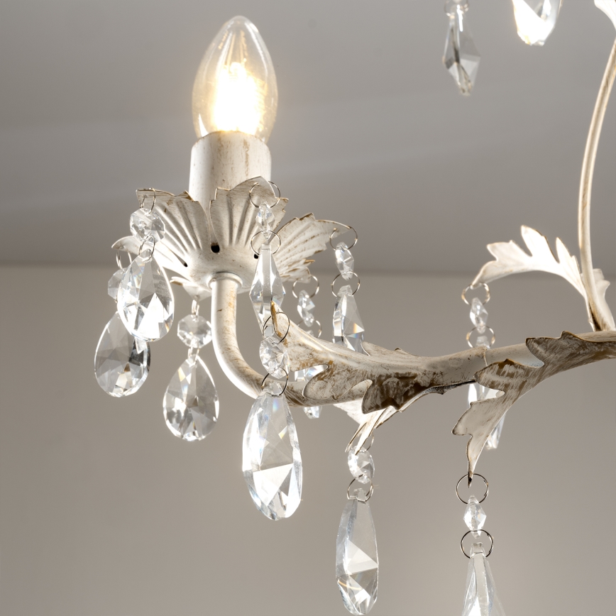 ONLI - Lestenec na verigi TERESA 3xE14/6W/230V v beli barvi