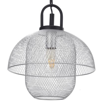 ONLI - Lestenec na verigi ZAIR 1xE27/22W/230V črna/srebrna