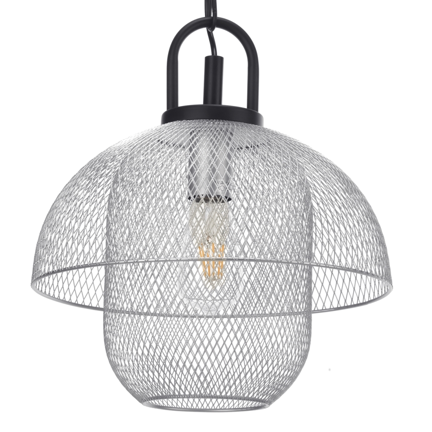 ONLI - Lestenec na verigi ZAIR 1xE27/22W/230V črna/srebrna