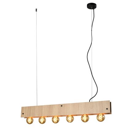 ONLI - Lestenec na vrvici ARGO 6xE27/22W/230V bež