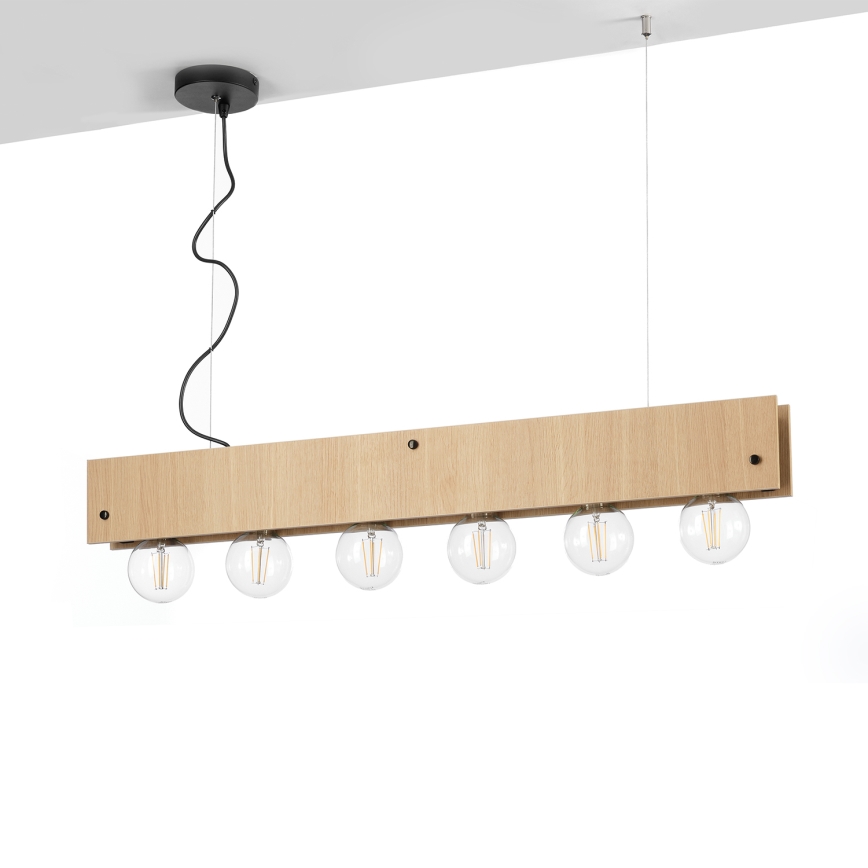 ONLI - Lestenec na vrvici ARGO 6xE27/22W/230V bež