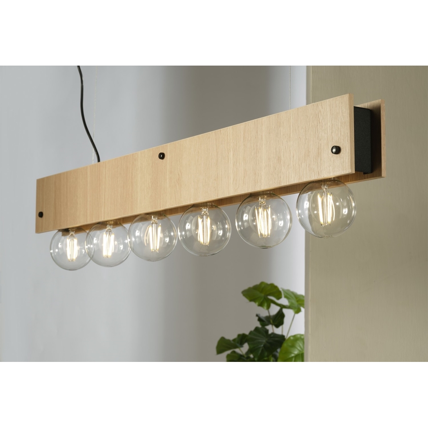 ONLI - Lestenec na vrvici ARGO 6xE27/22W/230V bež