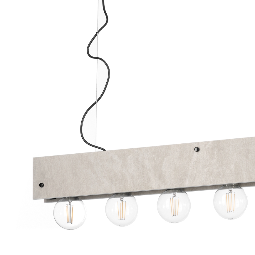ONLI - Lestenec na vrvici ARGO 6xE27/22W/230V siva