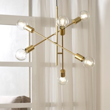 ONLI - Lestenec na vrvici CROSS 6xE27/22W/230V