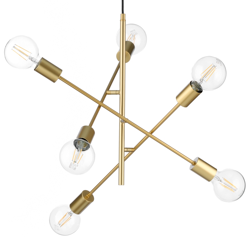 ONLI - Lestenec na vrvici CROSS 6xE27/22W/230V