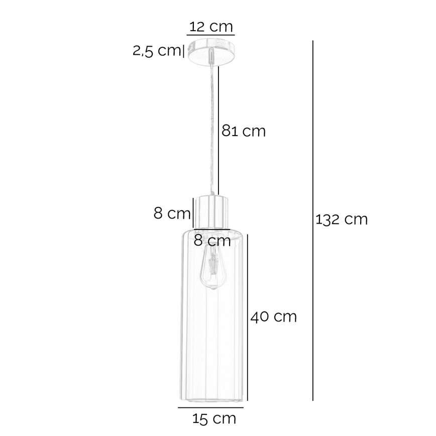 ONLI - Lestenec na vrvici DODO 1xE27/22W/230V sijajni krom