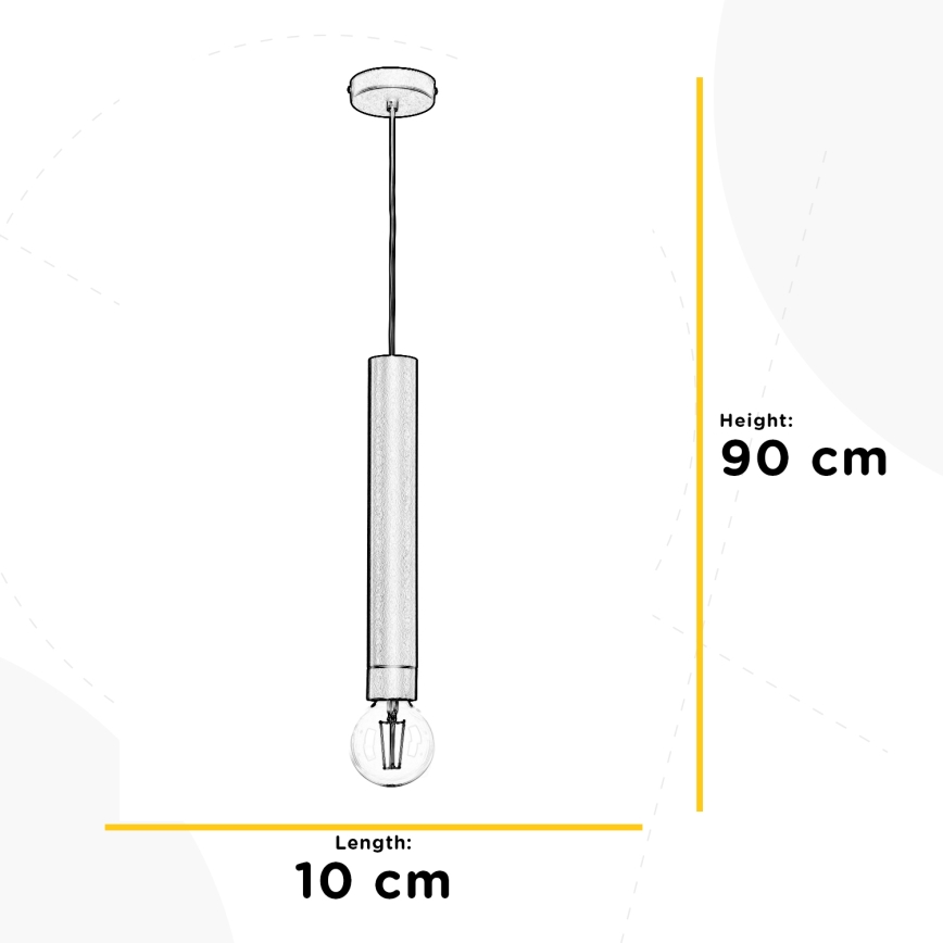 ONLI - Lestenec na vrvici DORA 1xE27/15W/230V črna