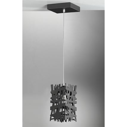 ONLI - Lestenec na vrvici FORESTA 1xE27/15W/230V črna