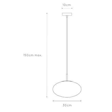 ONLI - Lestenec na vrvici JANET 1xE27/6W/230V pr. 30 cm