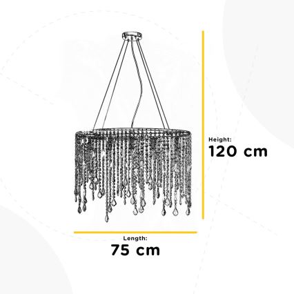 ONLI - Lestenec na vrvici LAILA 5xE14/10W/230V