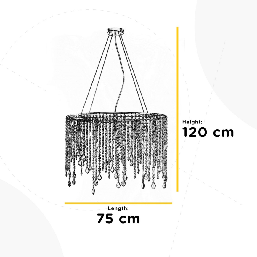 ONLI - Lestenec na vrvici LAILA 5xE14/10W/230V