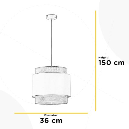 ONLI - Lestenec na vrvici LICIA 1xE27/22W/230V