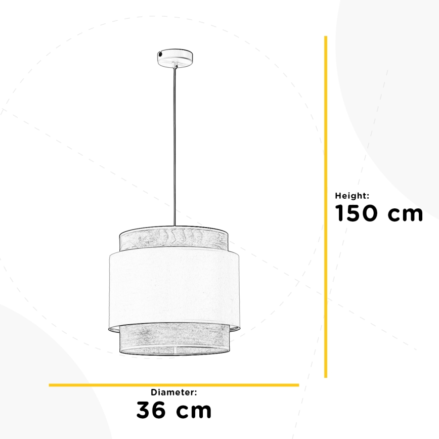 ONLI - Lestenec na vrvici LICIA 1xE27/22W/230V