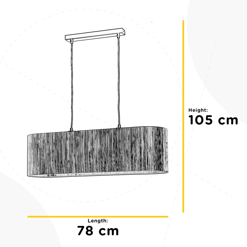 ONLI - Lestenec na vrvici MADU 2xE27/22W/230V