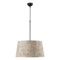 ONLI - Lestenec na vrvici MAIDA 1xE27/15W/230V pr. 50 cm rjava