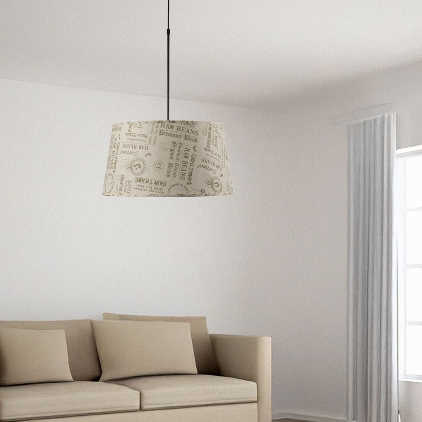 ONLI - Lestenec na vrvici MAIDA 1xE27/15W/230V pr. 50 cm rjava