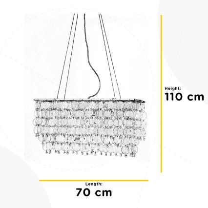 ONLI - Lestenec na vrvici MAKANI 6xE14/6W/230V