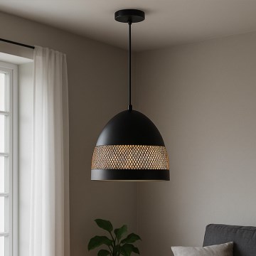 ONLI - Lestenec na vrvici POLLY 1xE27/22W/230V črna
