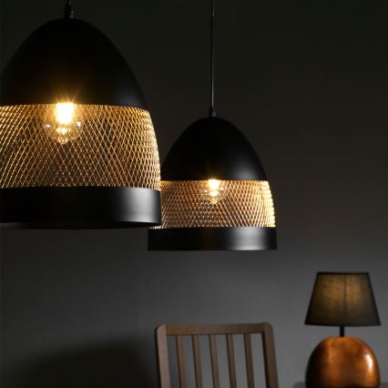 ONLI - Lestenec na vrvici POLLY 1xE27/22W/230V črna