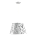ONLI - Lestenec na vrvici RICKY 1xE27/15W/230V pr. 40 cm bela