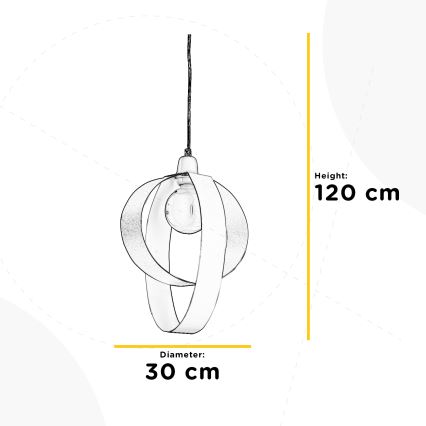 ONLI - Lestenec na vrvici SERENA 1xE27/22W/230V bela