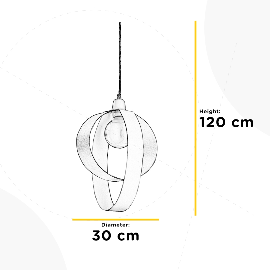 ONLI - Lestenec na vrvici SERENA 1xE27/22W/230V bela