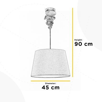 ONLI - Lestenec na vrvici VERA 1xE27/22W/230V