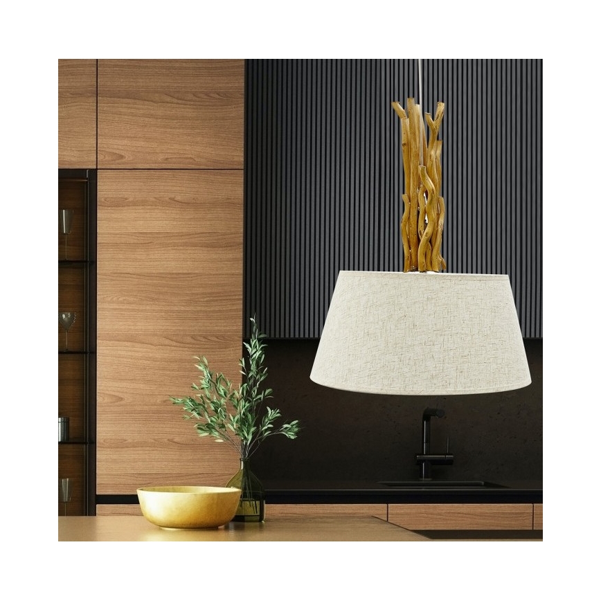 ONLI - Lestenec na vrvici WOODY 1xE27/22W/230V