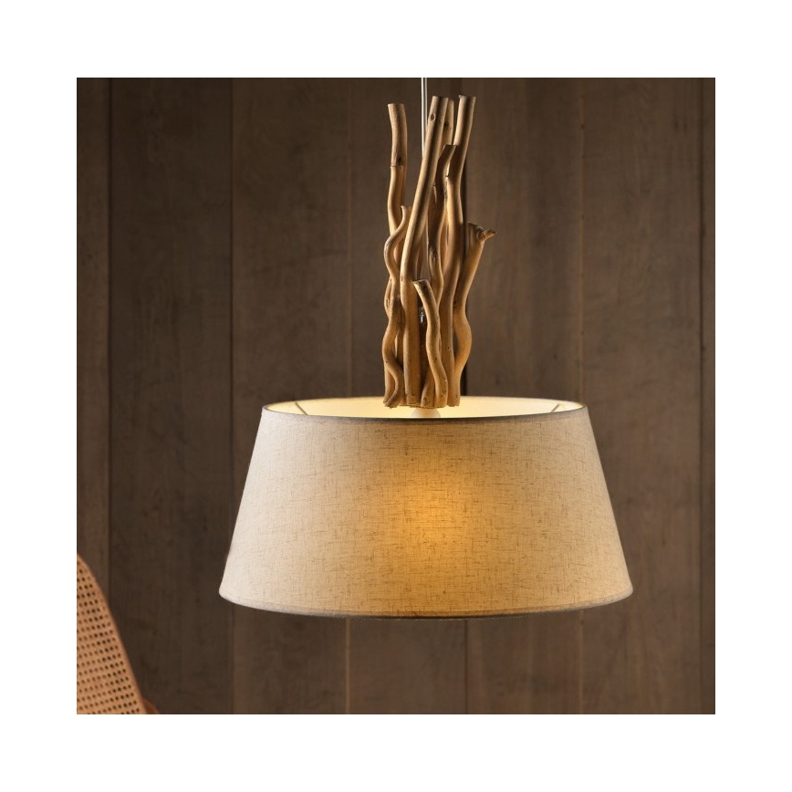 ONLI - Lestenec na vrvici WOODY 1xE27/22W/230V