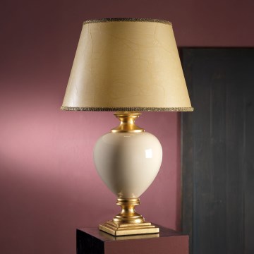 ONLI - Namizna svetilka AMADEUS 1xE27/15W/230V 72 cm bež/zlata