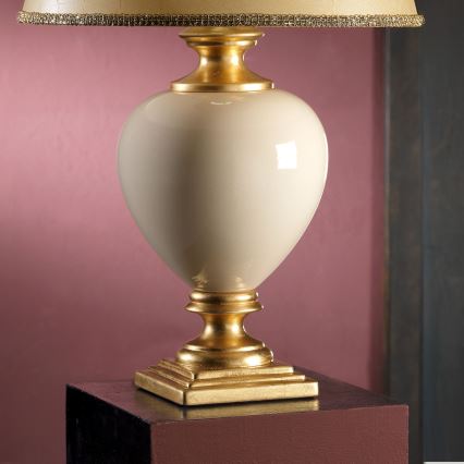 ONLI - Namizna svetilka AMADEUS 1xE27/15W/230V 72 cm bež/zlata