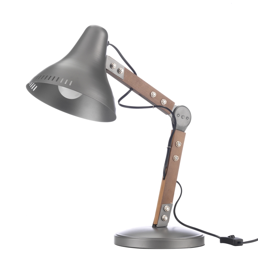 ONLI - Namizna svetilka ARCHITETTO 1xE27/22W/230V 62 cm siva/rjava