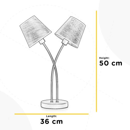 ONLI - Namizna svetilka ASIA 2xE14/6W/230V 50 cm