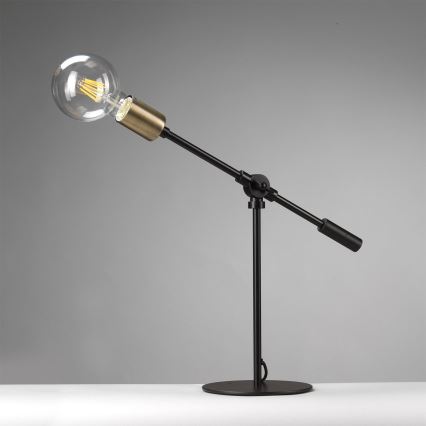 ONLI - Namizna svetilka ASTE 1xE27/15W/230V 45 cm črna/zlata
