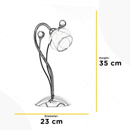 ONLI - Namizna svetilka DIAMANTE 1xE14/6W/230V 35 cm