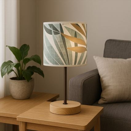 ONLI - Namizna svetilka FLORA 1xE27/22W/230V 28 cm zelena/zlata