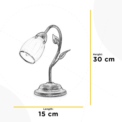 ONLI - Namizna svetilka LILIANA 1xE14/6W/230V 30 cm